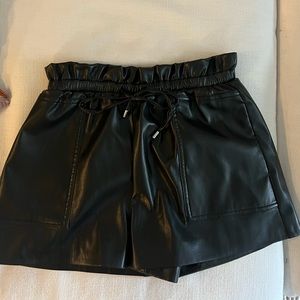 Vegan leather shorts